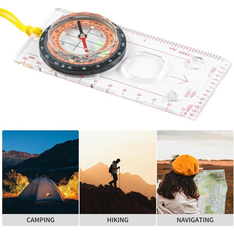Map Compass Orienteering - 1-10Pcs Compass Navigation Map Ruler Reading