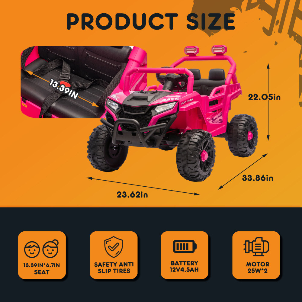 12V Kids Electric Ride On UTV  - Outdoor Adventure Utv review and price