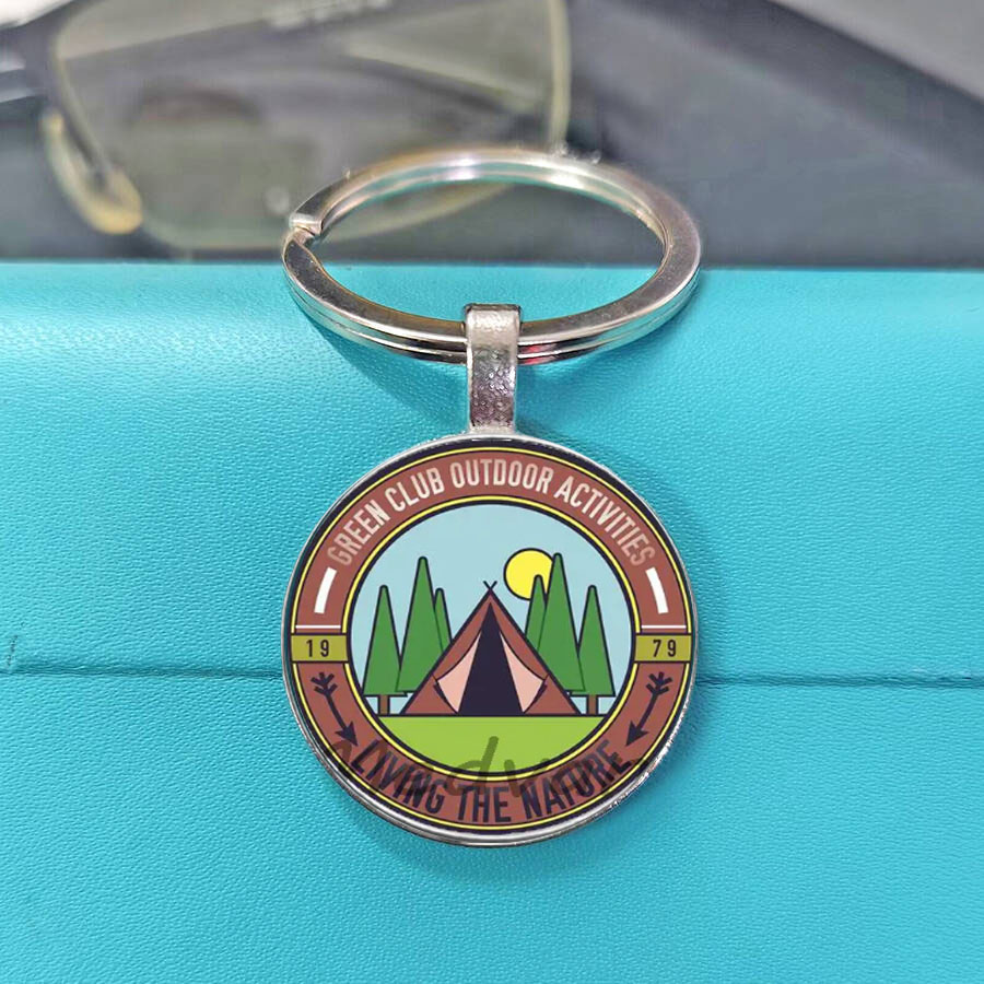 Camping Adventure Glass Keycha - Outdoor Adventure Rv review and price