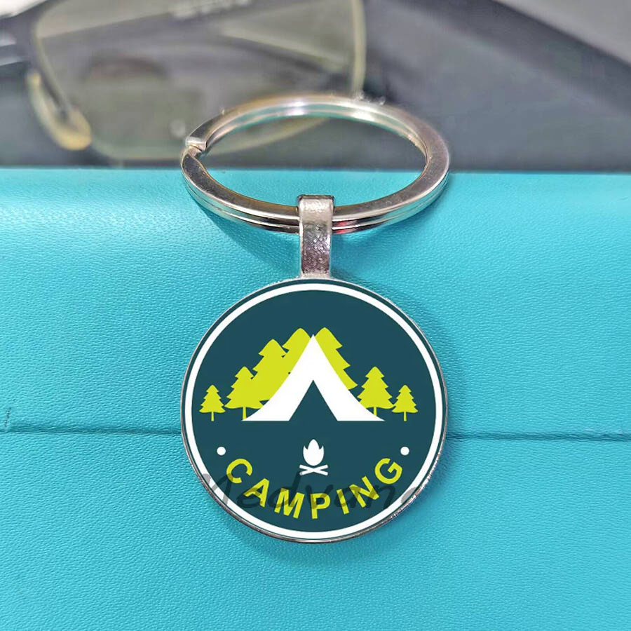 Camping Adventure Glass Keycha - Outdoor Adventure Rv review and price