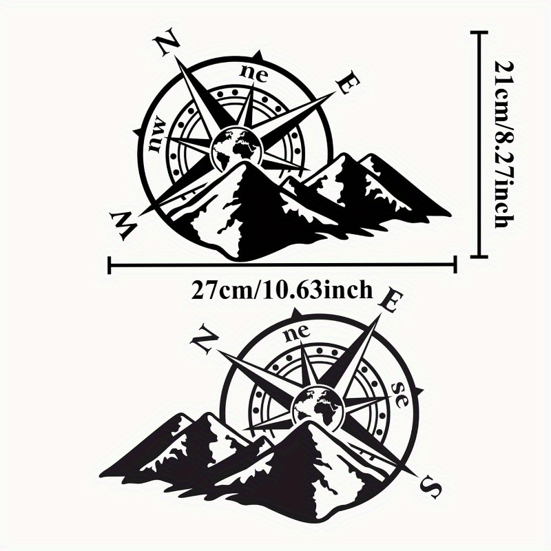 2Pcs Mountain Compass Vinyl St - Outdoor Adventure Rv review and price