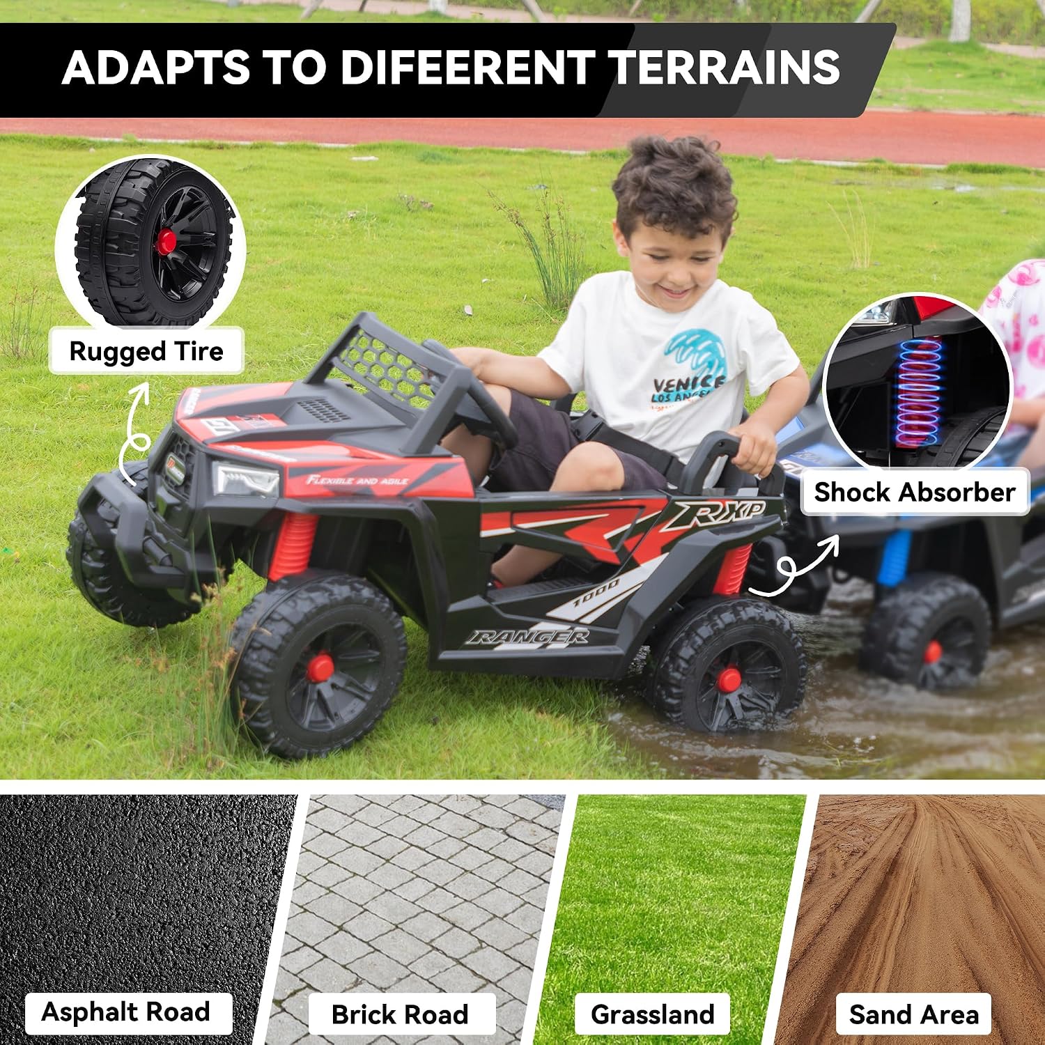Kids Battery Powered 4Wheels C - Outdoor Adventure Utv review and price